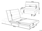Single Sofa Bed SETTEN Fabric Sea Blue