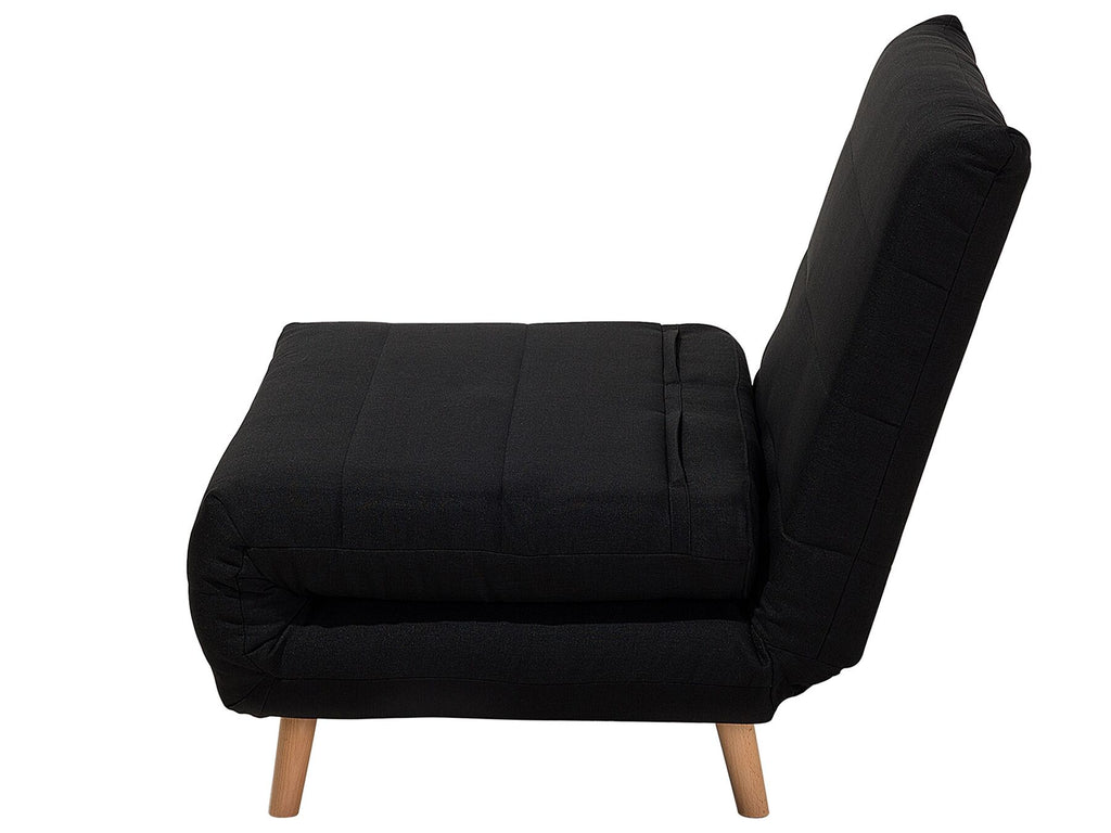 Single Sofa Bed SETTEN Fabric Black