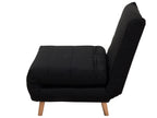 Single Sofa Bed SETTEN Fabric Black