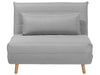 Single Sofa Bed Fabric Light Grey