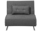Single Sofa Bed FARRIS Fabric Dark Grey