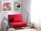 Single Sofa Bed FARRIS Fabric Red