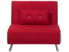Single Sofa Bed Fabric Red