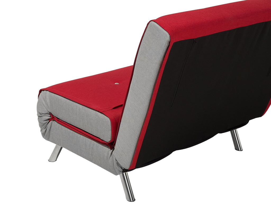 Single Sofa Bed FARRIS Fabric Red