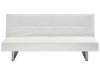 Sofa Bed Faux Leather White 3 Seater