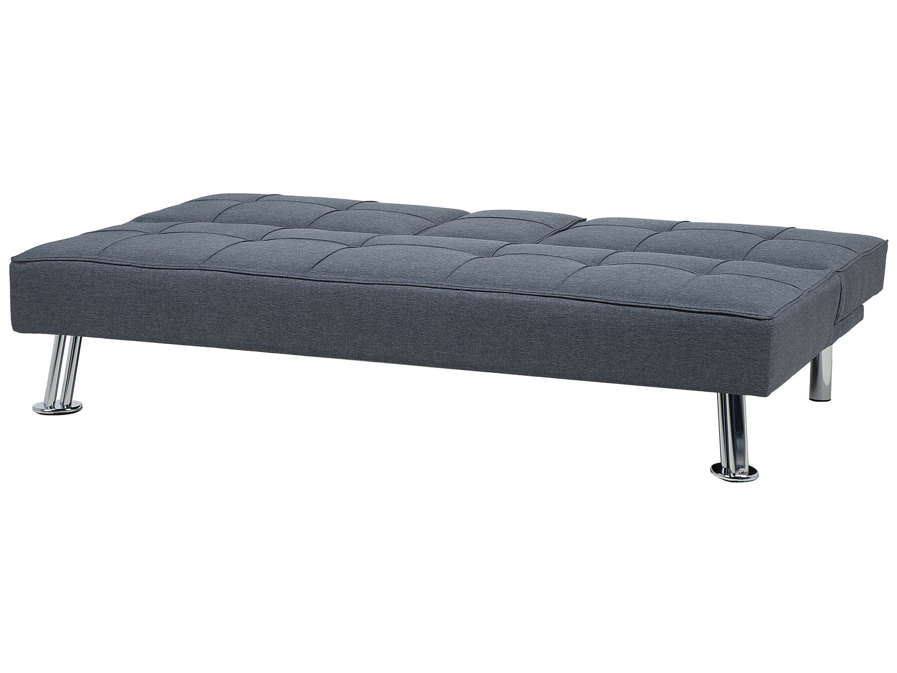 Sofa Bed ROXEN Fabric Dark Grey 3 Seater