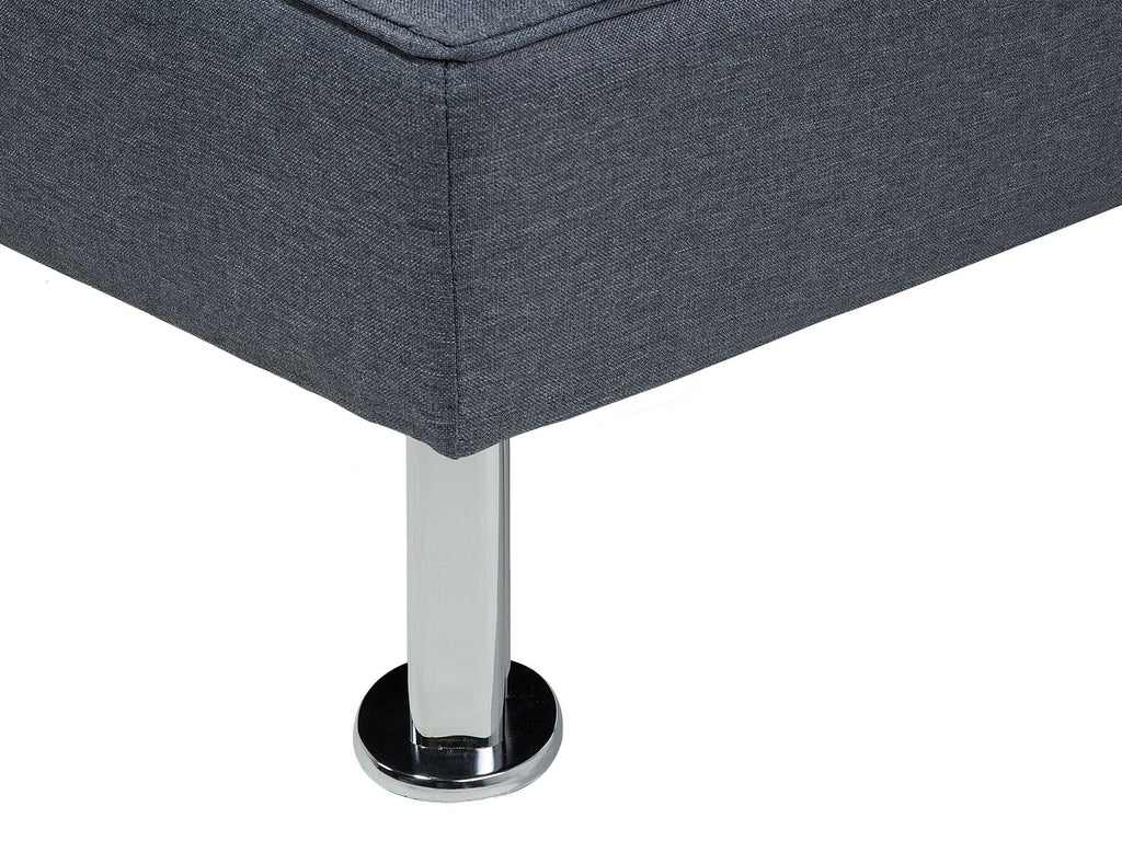 Sofa Bed ROXEN Fabric Dark Grey 3 Seater
