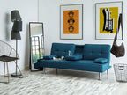 Sofa Bed ROXEN Fabric Blue 3 Seater