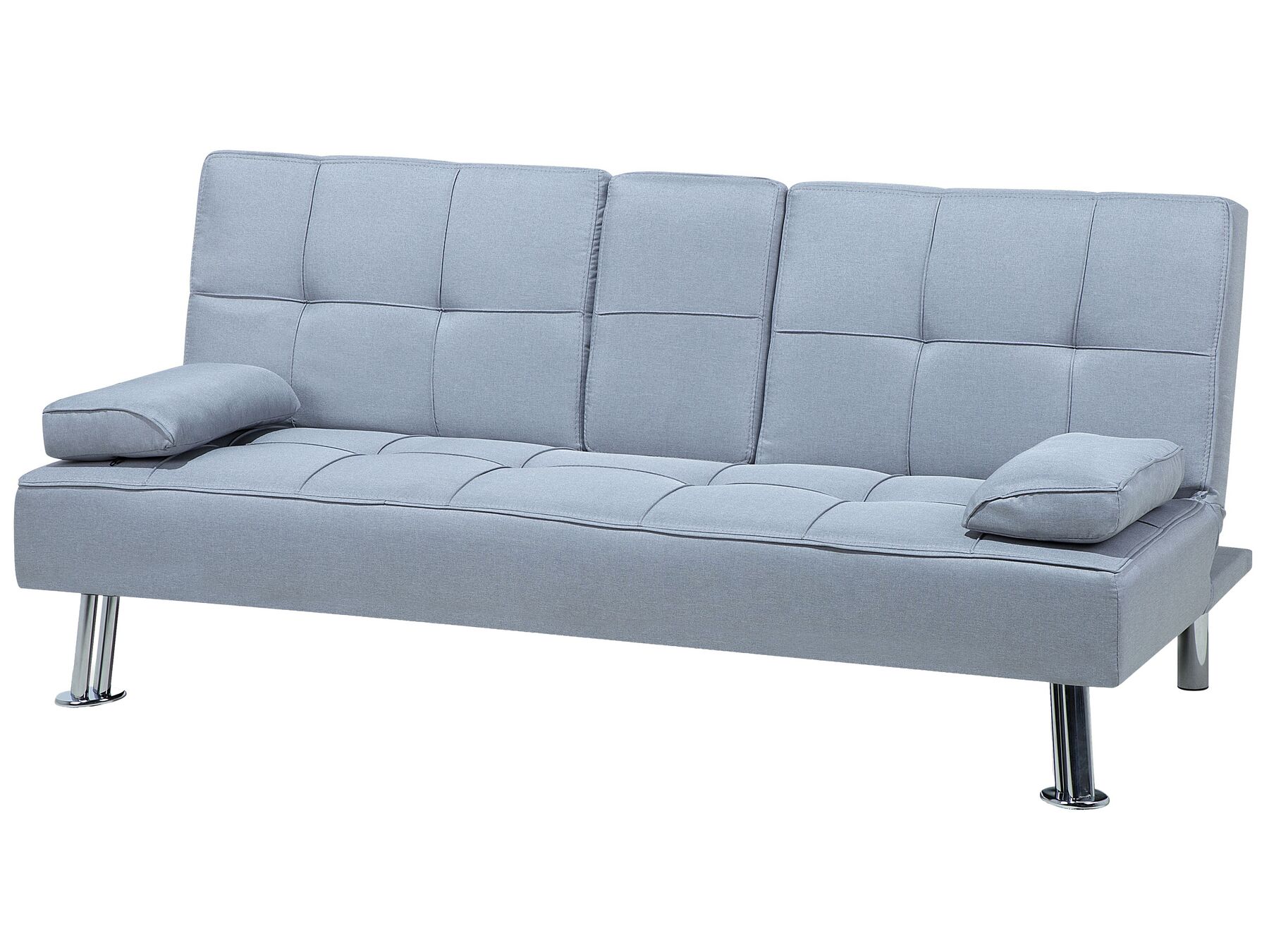 Sofa Bed ROXEN Fabric Light Grey 3 Seater