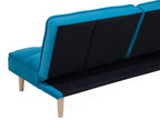 Sofa Bed SILJAN Fabric Sea Blue 3 Seater