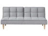 Sofa Bed Fabric Light Grey Grey 3 Seater