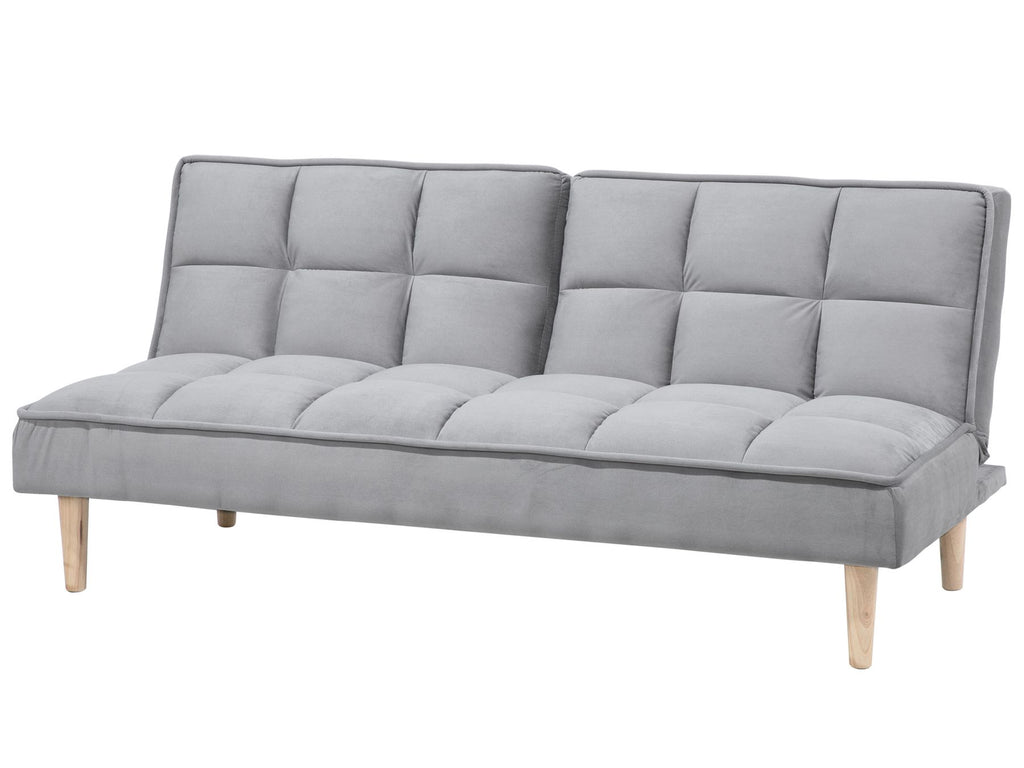 Sofa Bed SILJAN Fabric Light Grey Grey 3 Seater
