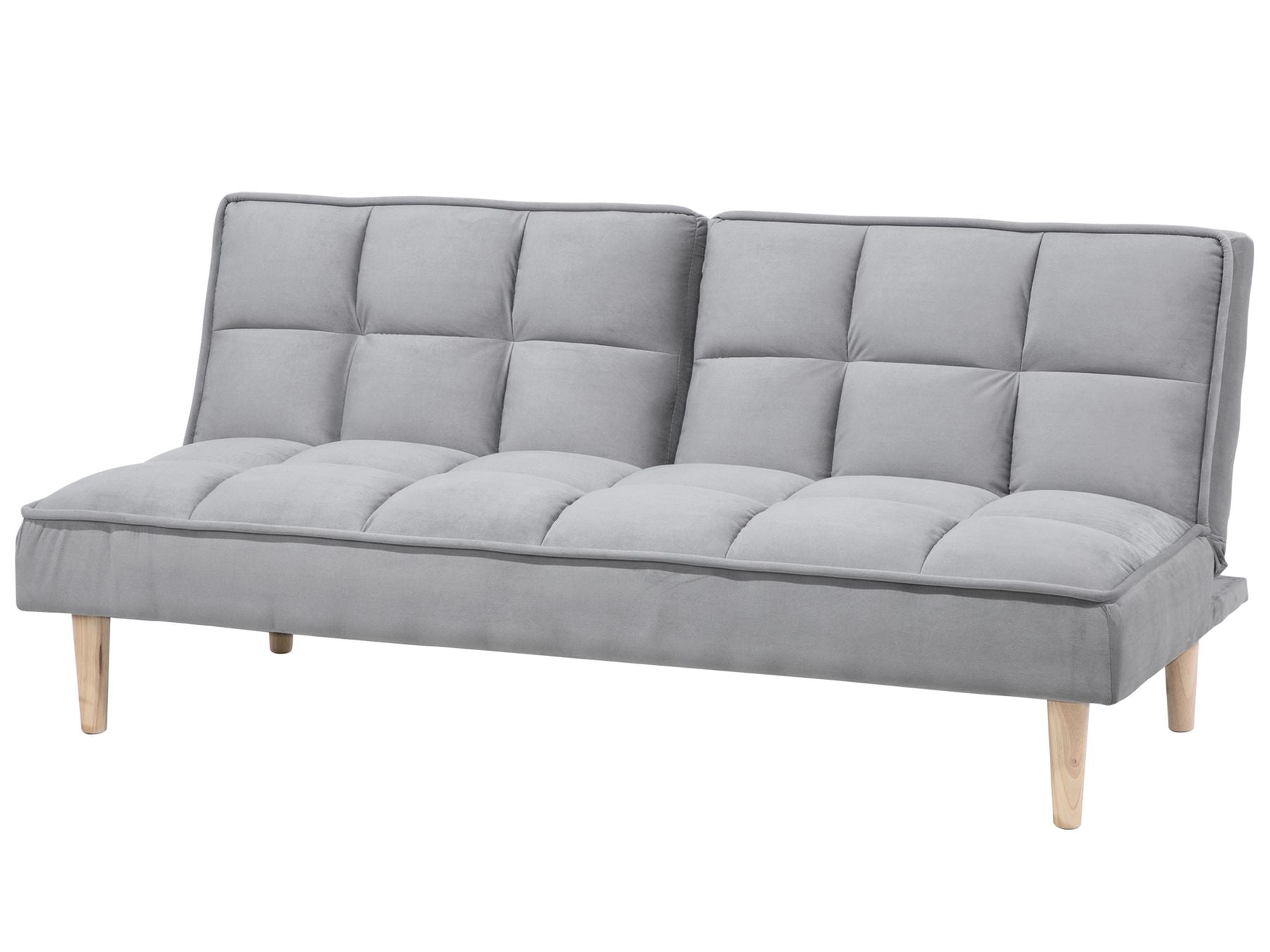 Sofa Bed SILJAN Fabric Light Grey Grey 3 Seater
