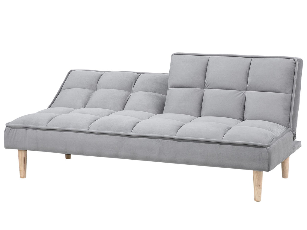 Sofa Bed SILJAN Fabric Light Grey Grey 3 Seater