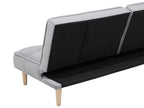 Sofa Bed SILJAN Fabric Light Grey Grey 3 Seater