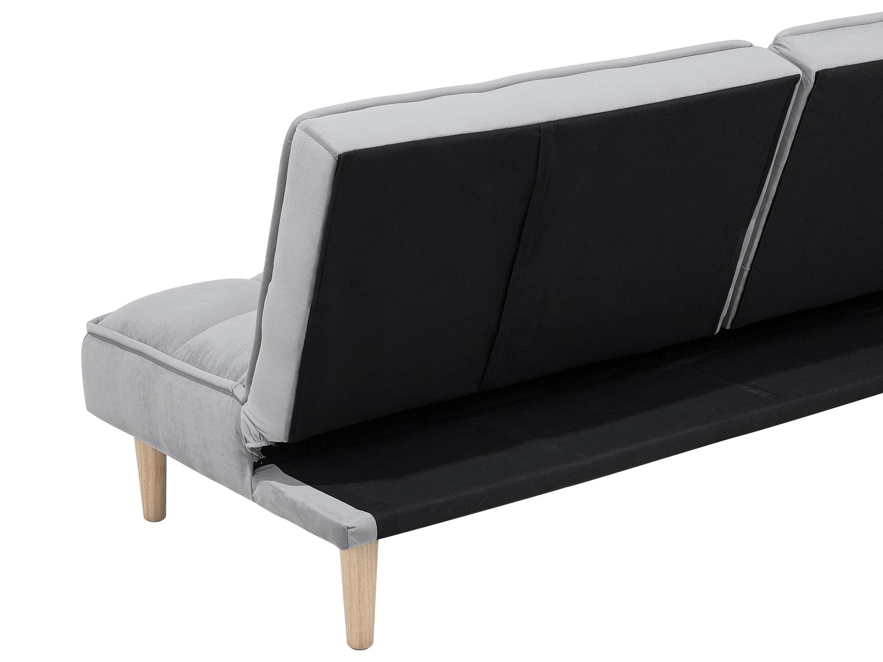 Sofa Bed SILJAN Fabric Light Grey Grey 3 Seater