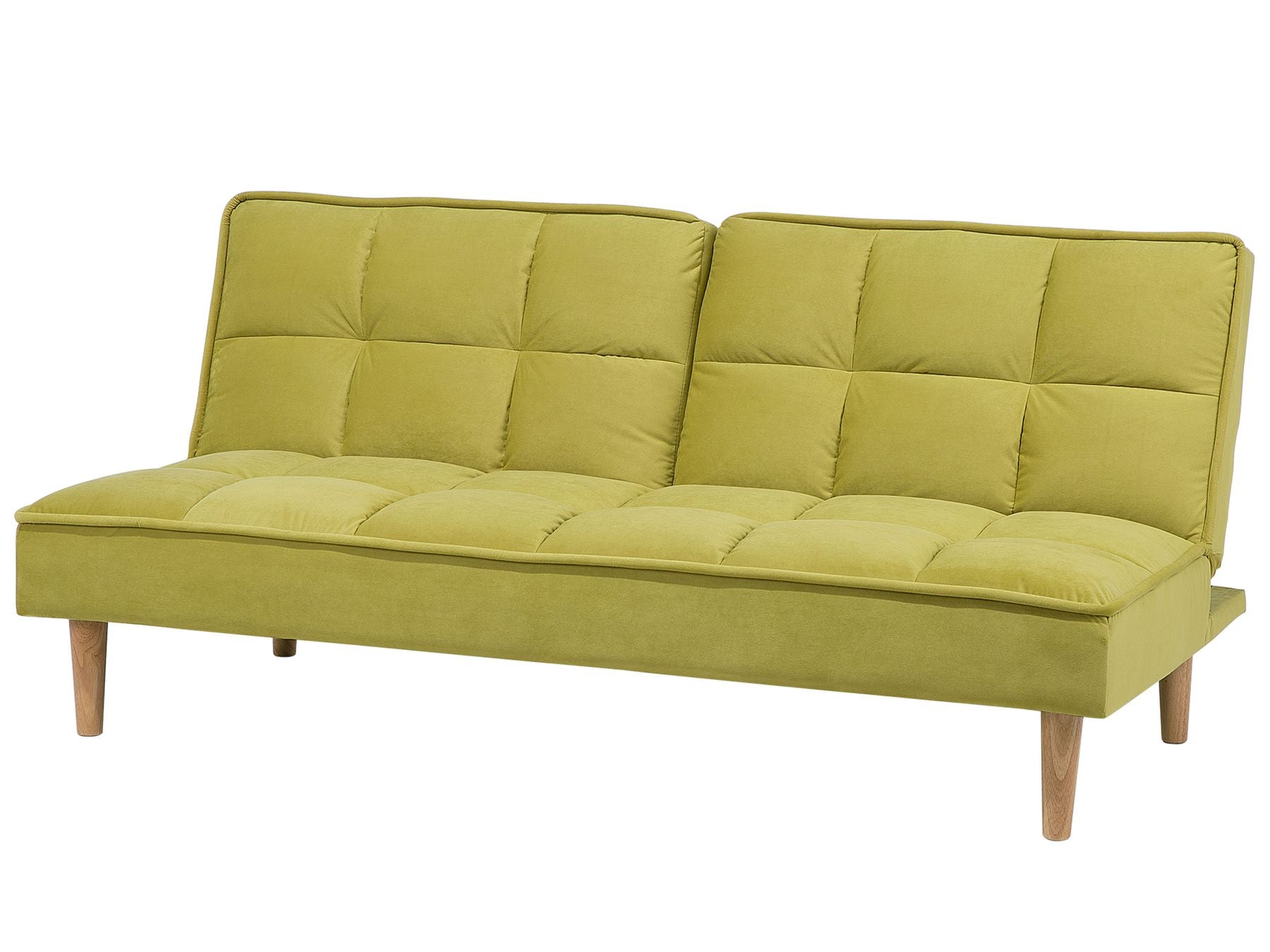 Sofa Bed SILJAN Fabric Olive Green 3 Seater