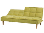 Sofa Bed SILJAN Fabric Olive Green 3 Seater