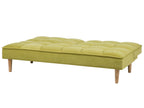 Sofa Bed SILJAN Fabric Olive Green 3 Seater