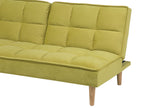 Sofa Bed SILJAN Fabric Olive Green 3 Seater