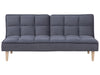 Sofa Bed Fabric Dark Grey 3 Seater