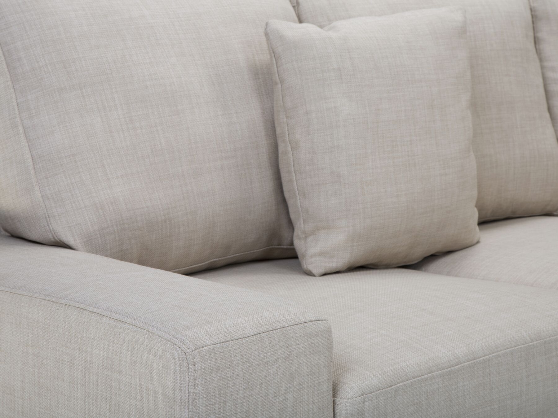Corner Sofa STOCKHOLM Fabric Beige 6 Seater Right Hand