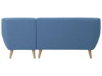 Left Hand Fabric Corner Sofa Blue MOTALA