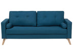 2 Seater Fabric Sofa Blue KALMAR