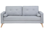 2 Seater Fabric Sofa Grey KALMAR