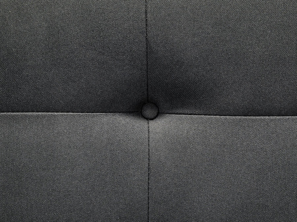 2 Seater Fabric Sofa Bed Black FLORLI