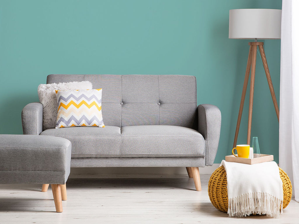 2 Seater Fabric Sofa Bed Grey FLORLI