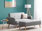 2 Seater Fabric Sofa Bed Grey FLORLI