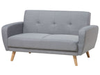 2 Seater Fabric Sofa Bed Grey FLORLI