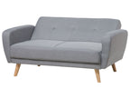 2 Seater Fabric Sofa Bed Grey FLORLI