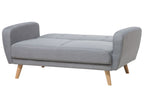 2 Seater Fabric Sofa Bed Grey FLORLI