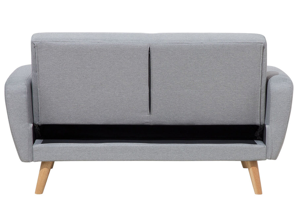 2 Seater Fabric Sofa Bed Grey FLORLI