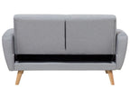 2 Seater Fabric Sofa Bed Grey FLORLI