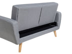 2 Seater Fabric Sofa Bed Grey FLORLI