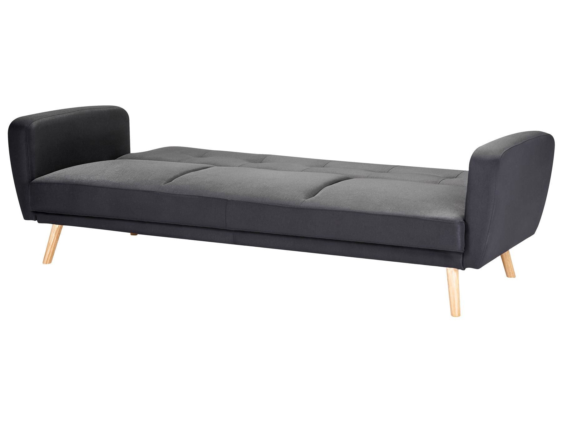 Sofa Bed FLORLI Fabric Black 3 Seater
