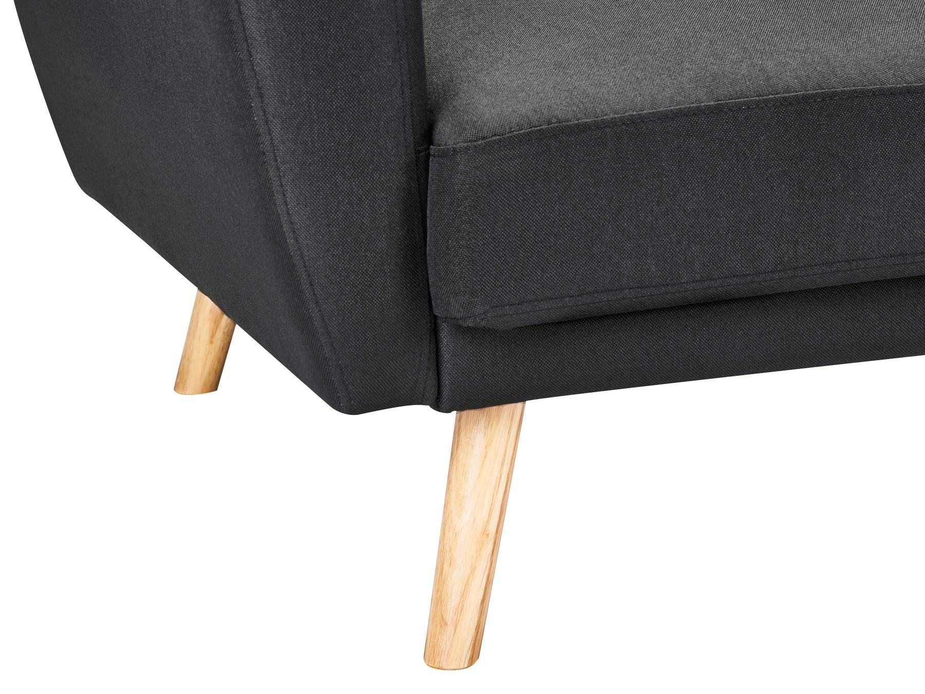Sofa Bed FLORLI Fabric Black 3 Seater