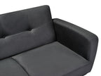 Sofa Bed FLORLI Fabric Black 3 Seater