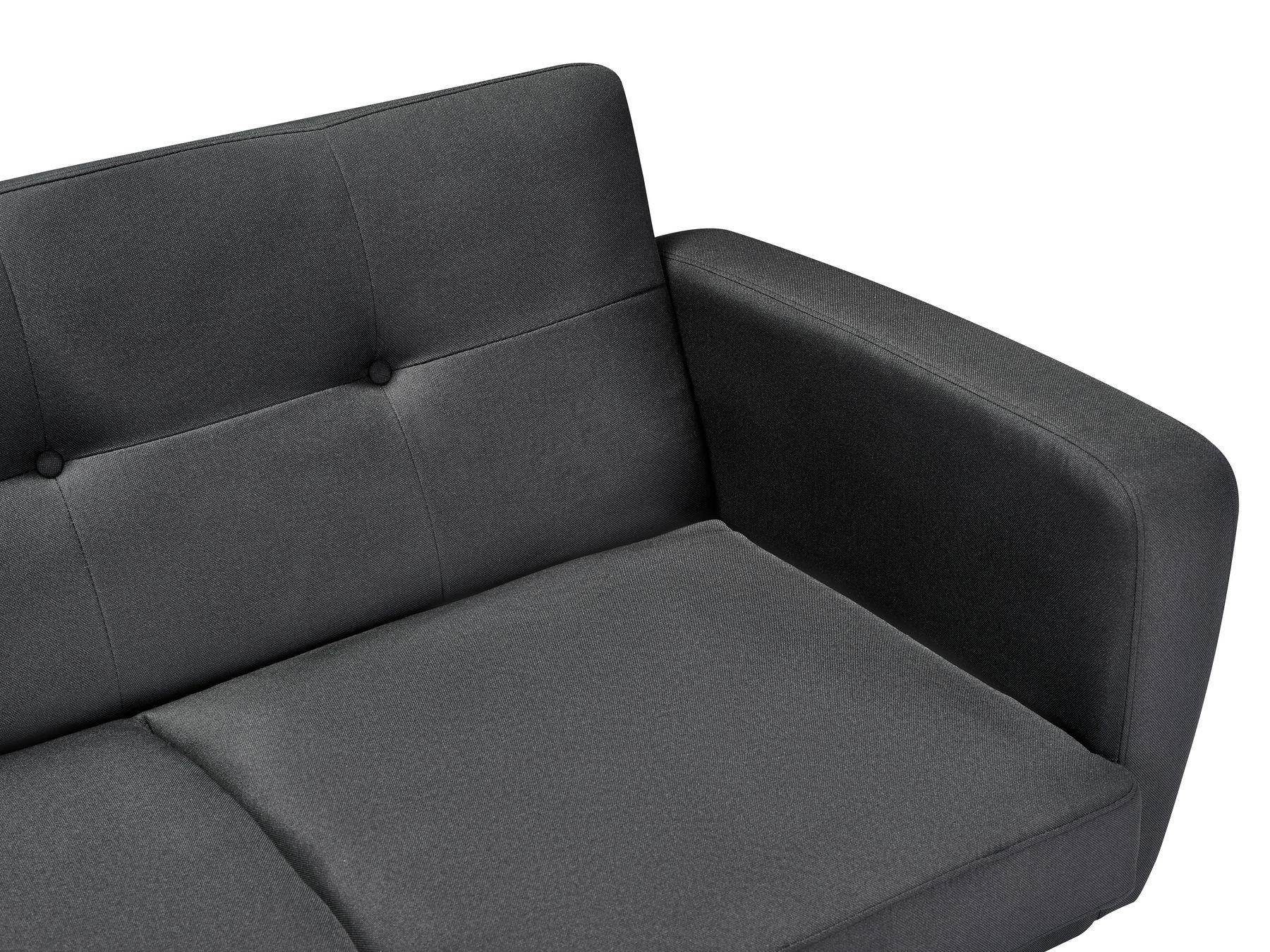 Sofa Bed FLORLI Fabric Black 3 Seater