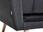 Sofa Bed FLORLI Fabric Black 3 Seater