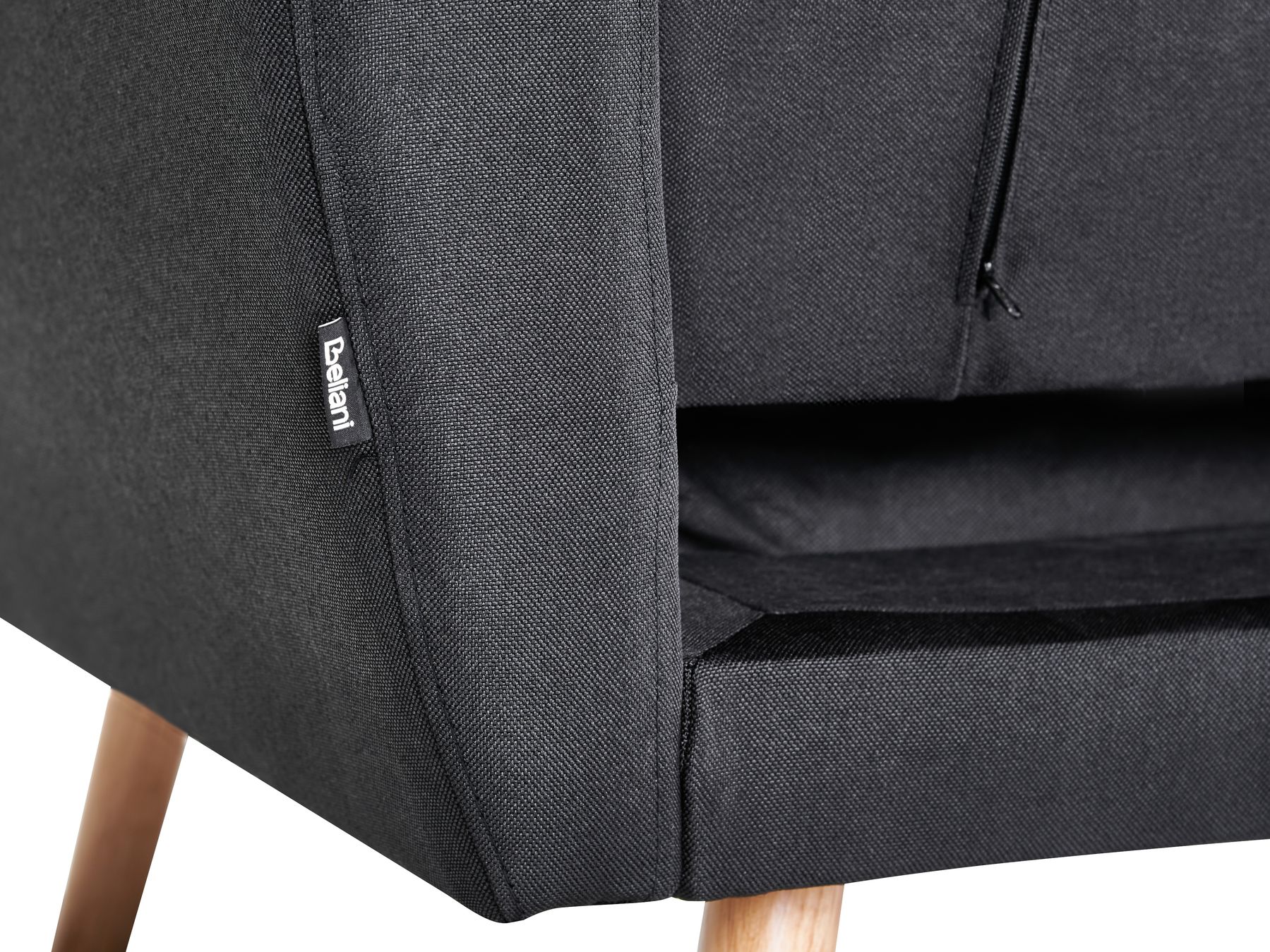 Sofa Bed FLORLI Fabric Black 3 Seater