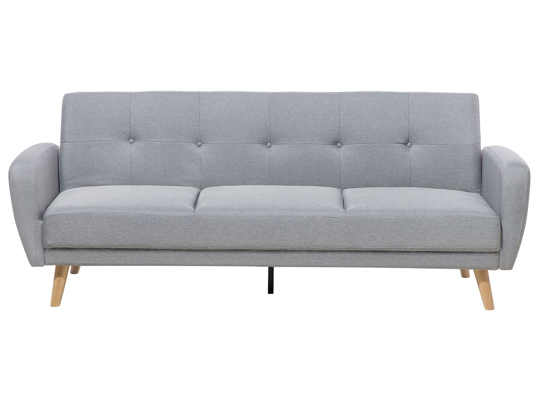 Sofa Bed FLORLI Fabric Light Grey 3 Seater