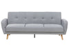 Sofa Bed Fabric Light Grey 3 Seater