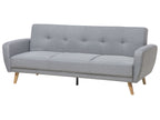 Sofa Bed FLORLI Fabric Light Grey 3 Seater