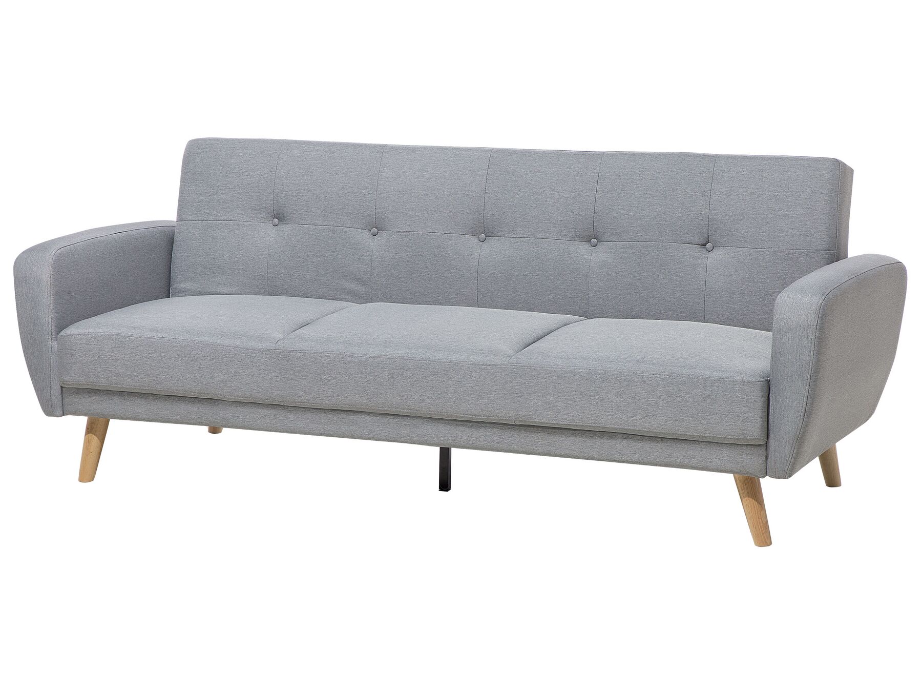 Sofa Bed FLORLI Fabric Light Grey 3 Seater