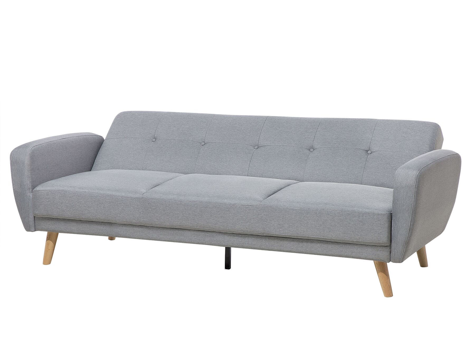 Sofa Bed FLORLI Fabric Light Grey 3 Seater