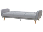 Sofa Bed FLORLI Fabric Light Grey 3 Seater